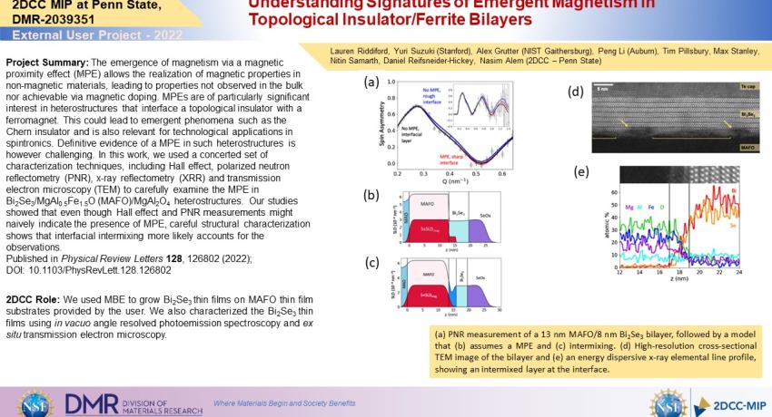 Understanding Signatures of Emergent Magnetism in Topological Insulator/Ferrite Bilayers