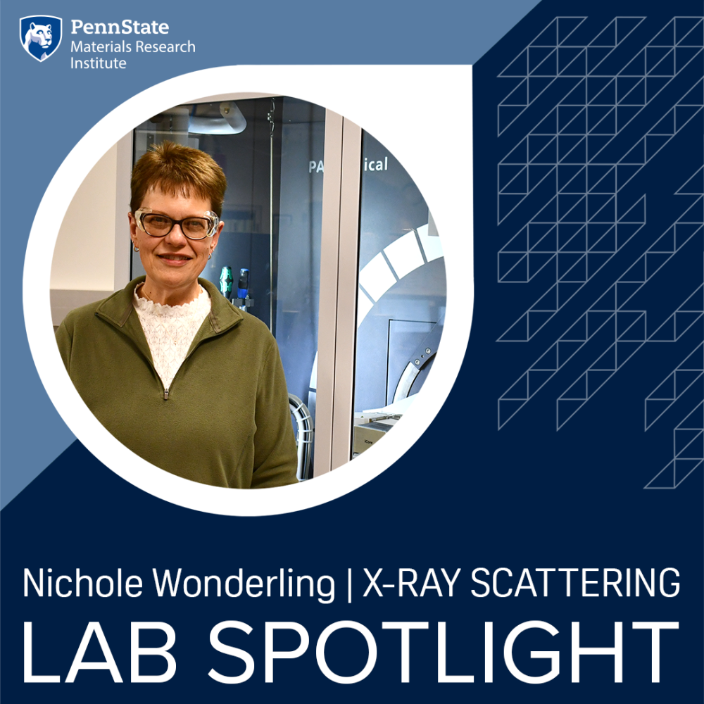 X-ray scattering lab with Nichole Wonderling Nichole Wonderling in the XRD Lab