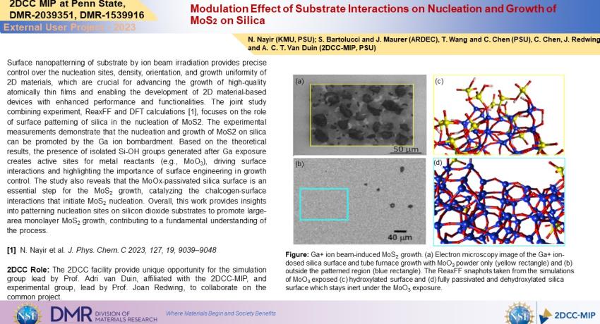 Modulation Effect of Substrate Interactions on Nucleation and Growth of MoS2 on Silica