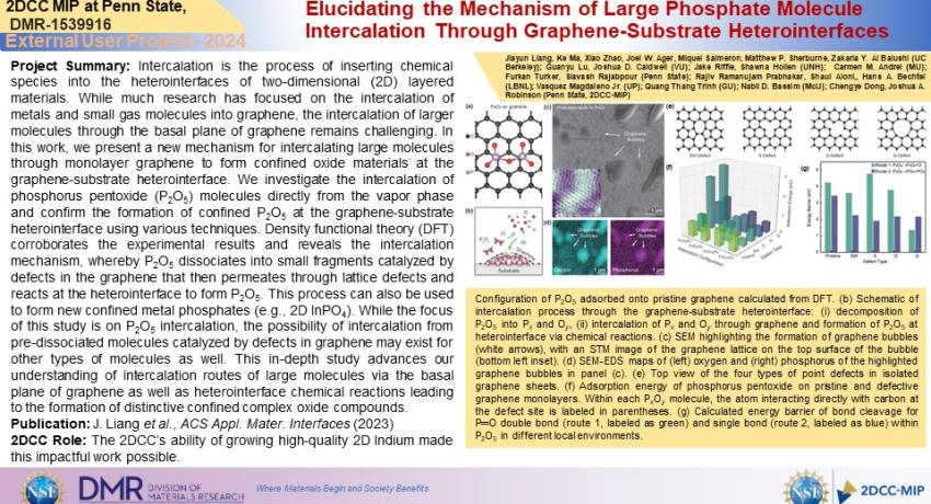 Elucidating the Mechanism of Large Phosphate Molecule Intercalation Through Graphene-Substrate Heterointerfaces
