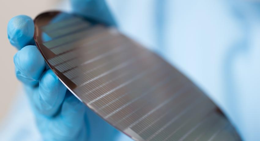 Stock photo of semiconductor wafer