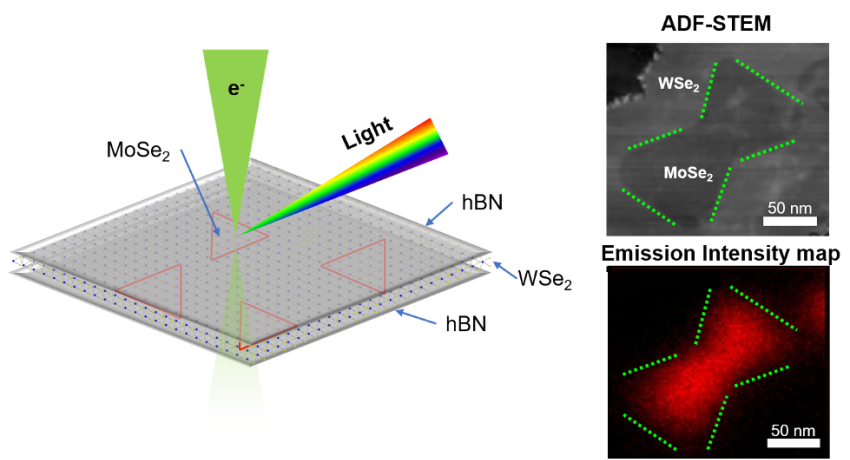 Illustration and two SEM images